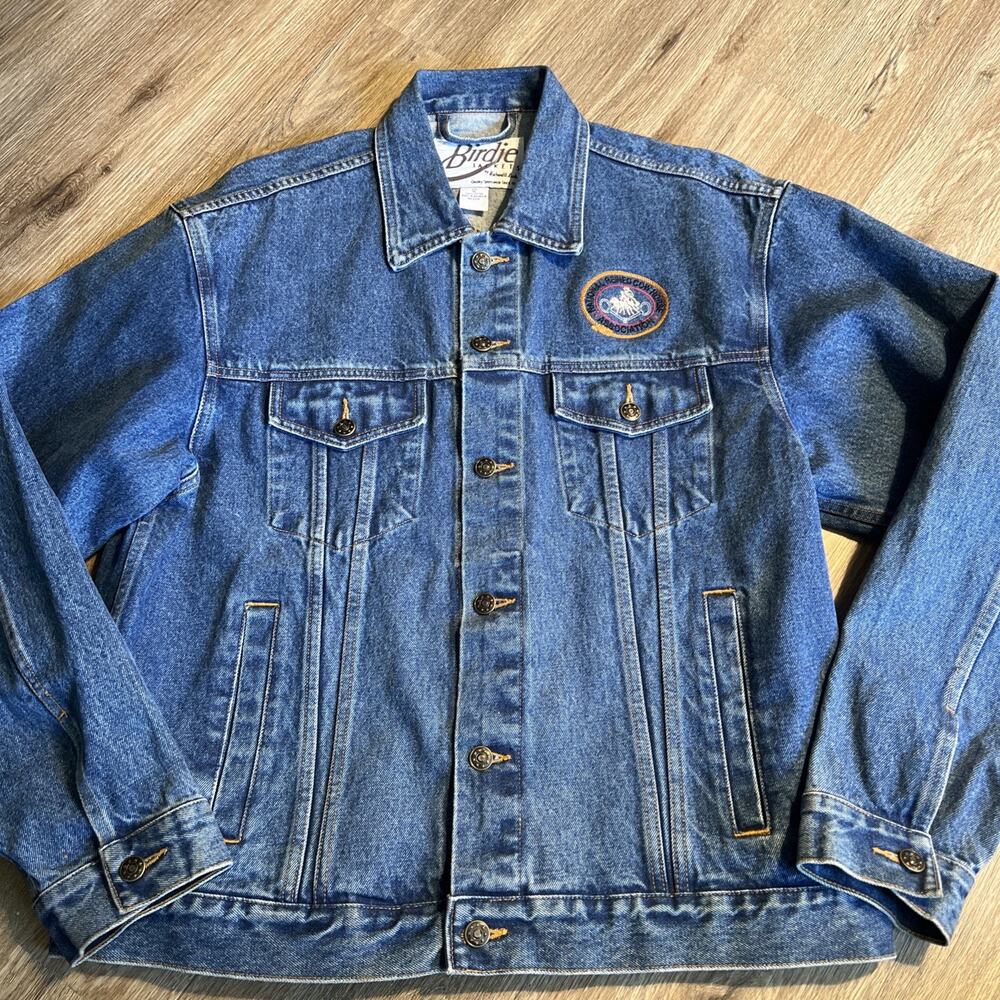 National Reined Cowhorse Denim Jacket Reno 36th Snaffle Bit Futurity Rodeo Coat - Picture 7 of 13